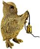 Online-Fuchs Tischleuchte - imposante Dekolampe goldene Eule für Wohnzimmer & Sideboard, E27 Glühbirne wechselbar, indirekte Beleuchtung, auch als Nachttischlampe bestens geeignet - 36 cm groß Bild 3