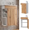 Waschbeckenunterschrank Amadeo Goldkraft Eiche 2 Teile, mit Waschbecken Vicco Bild 2