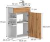 Waschbeckenunterschrank Amadeo Goldkraft Eiche 2 Teile, mit Waschbecken Vicco Bild 3