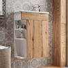 Waschbeckenunterschrank Amadeo Goldkraft Eiche 2 Teile, mit Waschbecken Vicco Bild 4