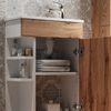 Waschbeckenunterschrank Amadeo Goldkraft Eiche 2 Teile, mit Waschbecken Vicco Bild 5
