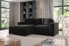 Polsterhocker Designerhocker Hocker MEGAN in Stoff Salvador Schwarz Bild 2