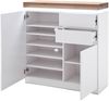 Schuhschrank >Lisa< in Asteiche aus MDF - 91x97x38cm (BxHxT) Bild 3