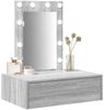 vidaXL Schminktisch mit Schubladen Grau 60 x 40 x 70 cm Holzwerkstoff 865222 Bild 3