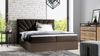 Boxspringbett Bett DAIMON 180x200 cm Dunkel Eiche Stoff Braun inkl. Bettkasten Bild 1