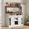 Sideboard B 120 x T 40 x H 130 cm aus MDF im Landhausstil, mit Schiebetüren und Steckdosen Bild 3