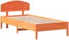 vidaXL Massivholzbett ohne Matratze Wachsbraun 100x200 Kiefernholz 3207220 Bild 3
