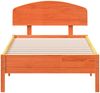vidaXL Massivholzbett ohne Matratze Wachsbraun 100x200 Kiefernholz 3207220 Bild 4