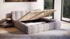 Polsterbett Doppelbett Bett LIZETH 120x200cm in Stoff Perfect Harmony Hellgrau Bild 2