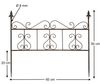 DanDiBo Rankhilfe Metall Blumengitter 60 cm Freistehend Rankgitter 96016 Steckzaun Kletterhilfe Stab Rost Imitat Bild 2