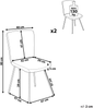 Esszimmerstuhl grau Samtstoff 2er Set RUBIO Bild 2
