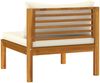 vidaXL 6-tlg. Garten-Lounge-Set mit Creme Kissen Massivholz Akazie 3086950 Bild 2