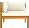vidaXL 6-tlg. Garten-Lounge-Set mit Creme Kissen Massivholz Akazie 3086950 Bild 4