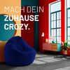 Lumaland Indoor / Outdoor Sitzsack, 2-in-1-Sitzsack, Polyester, 120 x 80 x 75 cm, 300 Liter, Dunkelblau Bild 3