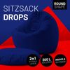 Lumaland Indoor / Outdoor Sitzsack, 2-in-1-Sitzsack, Polyester, 120 x 80 x 75 cm, 300 Liter, Dunkelblau Bild 2