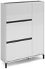 Schuhschrank >EASY< in weiß, Holzwerkstoff - 103x135x25,2cm (BxHxT) Bild 2