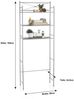 CARO-Möbel Waschmaschinenregal MARSA Toilettenregal mit 3 Ablagen Badezimmerregal Bad WC Stand Regal in grau Bild 3