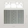 HOMCOM Teppich Bohoteppich, allergikerfreundlicher Bodenteppich für Indoor, Outdoor, Rechteckig, Höhe: 10 mm, 170 x 120 cm, Grau Bild 3