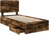 vidaXL Bettrahmen Geräucherte Eiche 90 x 190 cm Ingenieurs Holz 3412641 Bild 5