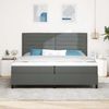 vidaXL Boxspringbett mit Matratze Dunkelgrau 200 x 200 cm Stoff 3339337 Bild 3