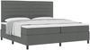 vidaXL Boxspringbett mit Matratze Dunkelgrau 200 x 200 cm Stoff 3339337 Bild 2