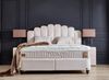 abc bedding Boxspringbett JAZZLYN Beige Samt Voll-orthopädisch mit Bettkasten Stauraum Bild 5