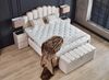abc bedding Boxspringbett JAZZLYN Beige Samt Voll-orthopädisch mit Bettkasten Stauraum Bild 3