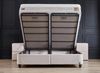 abc bedding Boxspringbett JAZZLYN Beige Samt Voll-orthopädisch mit Bettkasten Stauraum Bild 2