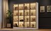 HAUSS SPOLE Badkommode Highboard Kommode Sideboard Badezimmerschrank mit Lichtleiste (mit 2 großen Schubladen und 2 Türen, Glastür) Bild 2