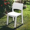 Dmora Outdoor-Stuhl Zircone, Stuhl für Esstisch, Outdoor-Sessel, Gartensitz, 100 % Made in Italy, 50 x 51 x 82 cm, Weiß Bild 2