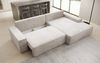 Luxusbetten24 Schlafsofa Designer Sofa Verona mit breiter Ottomane, mit Schlaffunktion und Stauraum Bild 3