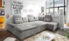 Couch NALO Sofa Schlafcouch Wohnlandschaft Bettsofa schlamm grau U-Form rechts Bild 2