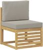 vidaXL Sofagarnituren 4 pcs Weiß und Hellgrau 185,5 x 126,5 x 73 cm 3391771 Bild 3
