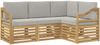 vidaXL Sofagarnituren 4 pcs Weiß und Hellgrau 185,5 x 126,5 x 73 cm 3391771 Bild 2