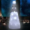 Deuba LED Acryl Figur Außen Santa Weiß beleuchtet Weihnachtsdeko Weihnachten Weihnachtsfigur Bild 3