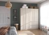 Rauch Möbel Costa, Kleiderschrank für Schlafzimmer, Kinderzimmer, Babyzimmer, Garderobe, Flur, 4-türig, 2 Schubladen, Push-to-Open, mit Zubehör Classic, Farbe Beige, Breite 181 cm Bild 2