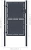 vidaXL Gartentor aus Stahl 100 x 150 cm Anthrazit 144520 Bild 4