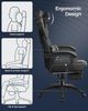 Songmics Gamingstuhl mit Fußstütze, Schreibtischstuhl, ergonomisches Design, verstellbare Kopfstütze, Lendenstütze, bis zu 150 kg belastbar, Schwarz Bild 4