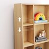 LVHOM Dielenschrank mit Ganzkörperspiegel 165cm hoch, Multifunktionaler Spiegelschrank aus Holz, schmaler Badezimmerschrank mit verstellbaren Böden, Natur Bild 4