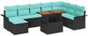 vidaXL Garten-Sofa-Set mit Speicher 9 pcs Schwarz Poly Rattan 3358111 Bild 2