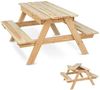 holz4home® Gartenbank Picknickbank Outdoor Sitzgruppe aus Holz I Tisch mit Bank Bild 2