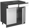 Küchenunterschrank R-Line Weiß 80 cm J-Shape, ohne Arbeitsplatte Vicco Bild 3