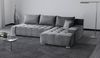 Beautysofa Ecksofa Draco L, Grau, Dunkelgrau, inkl. Wellenfedern Ecke mit Einfügung, mit Schlaffunktion Bild 5