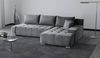 Beautysofa Ecksofa Draco L, Grau, Dunkelgrau, inkl. Wellenfedern Ecke mit Einfügung, mit Schlaffunktion Bild 4