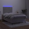 vidaXL Boxspringbett mit Matratze & LED Hellgrau 120x190 cm Samt 3270323 Bild 5