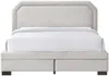 Vente-unique - INASTO Bett Stoff Beige - B 214,5 cm x H 114 cm x L 191 cm Bild 3