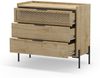 Calicosy Kommode 3 Schubladen und Metallfüße Inca - L90 cm - Helles Holz Bild 5