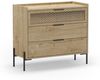 Calicosy Kommode 3 Schubladen und Metallfüße Inca - L90 cm - Helles Holz Bild 3