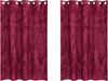 vidaXL Samtvorhänge mit Vorhängen 2 pcs Weinrot 175 x 140 cm Samt 4107644 Bild 2