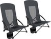 TLGREEN Klappstuhl Klappbar Strandstuhl,Campingstuhl mit Tragetasche, Getränkehalter, (2 St),150 kg Tragkraft für Outdoor, Camping, Strand, Sandkonzert Bild 1